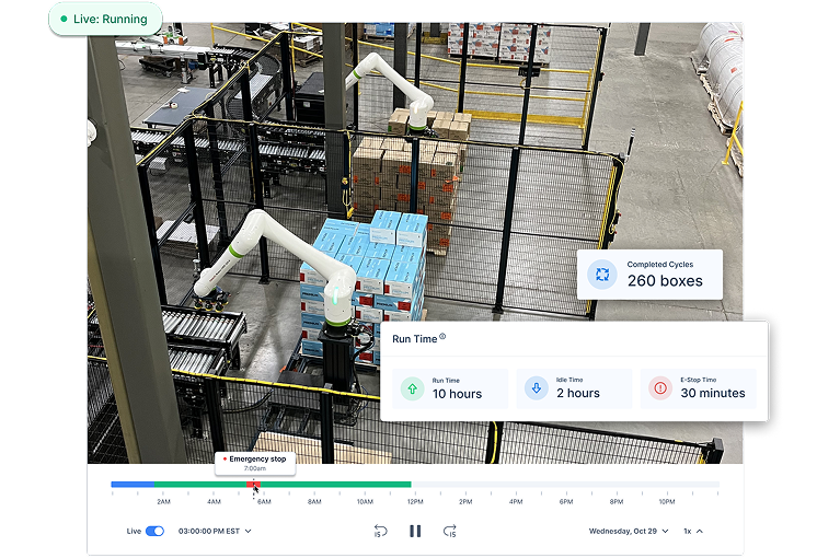 Monitoring Palletizers through Remote View in MachineAnalytics