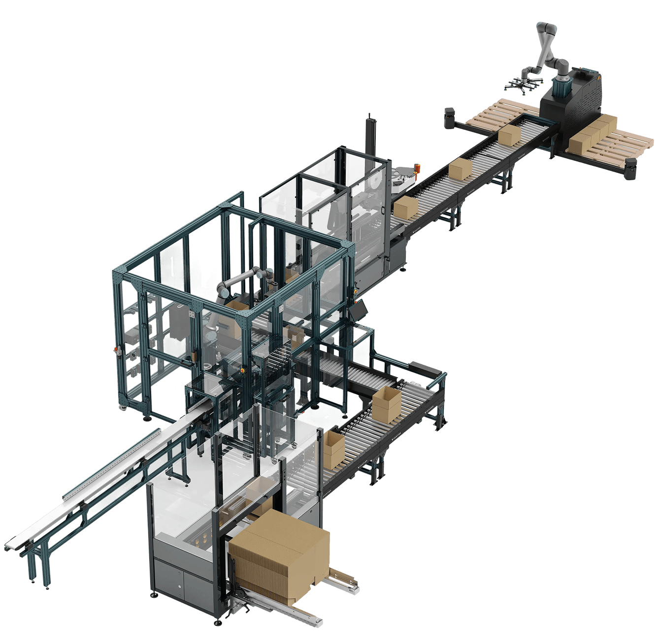 Vention full system cobot palletizer